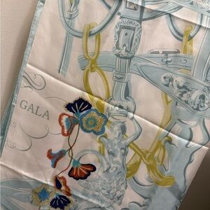 Elegant Silk Scarf with Floral Design